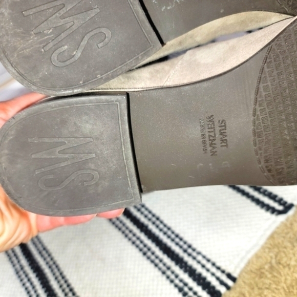 Stuart Weitzman Jocey Taupe Over The Knee Suede Flat Boots, sz 8.5 - Picture 14 of 16